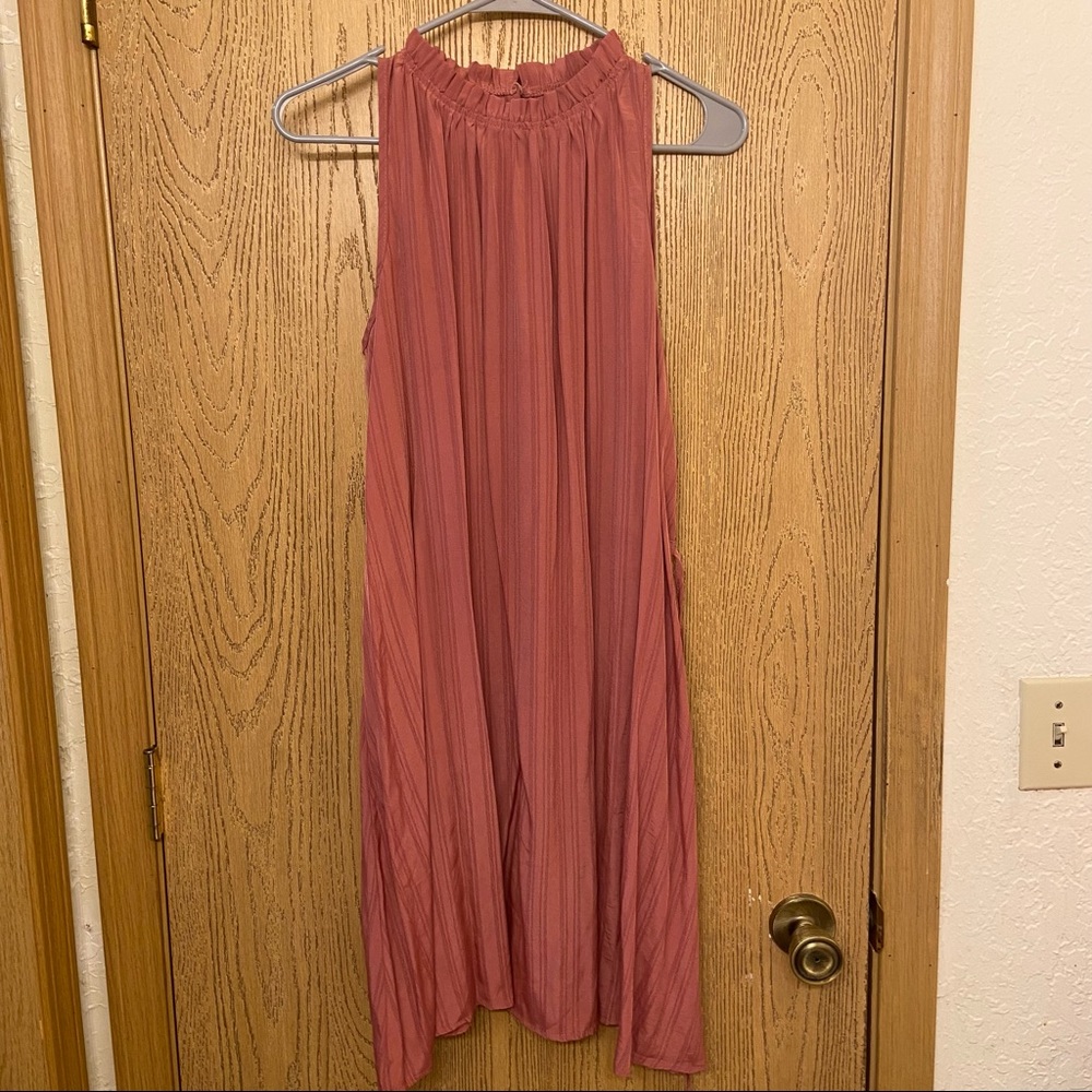 SHEIN Ruffle Neck Tunic Dress, Sz L